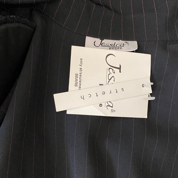 JESSICA Petite Vintage pin-stripped black pink two piece corset top blazer - Picture 5 of 11